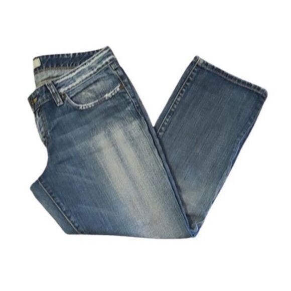 BKE | Women’s Denim “Star” Capris Distressed Blue Jeans 31 - Picture 2 of 7